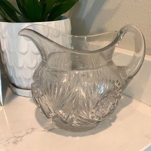 Vintage Clear Glass Pitcher